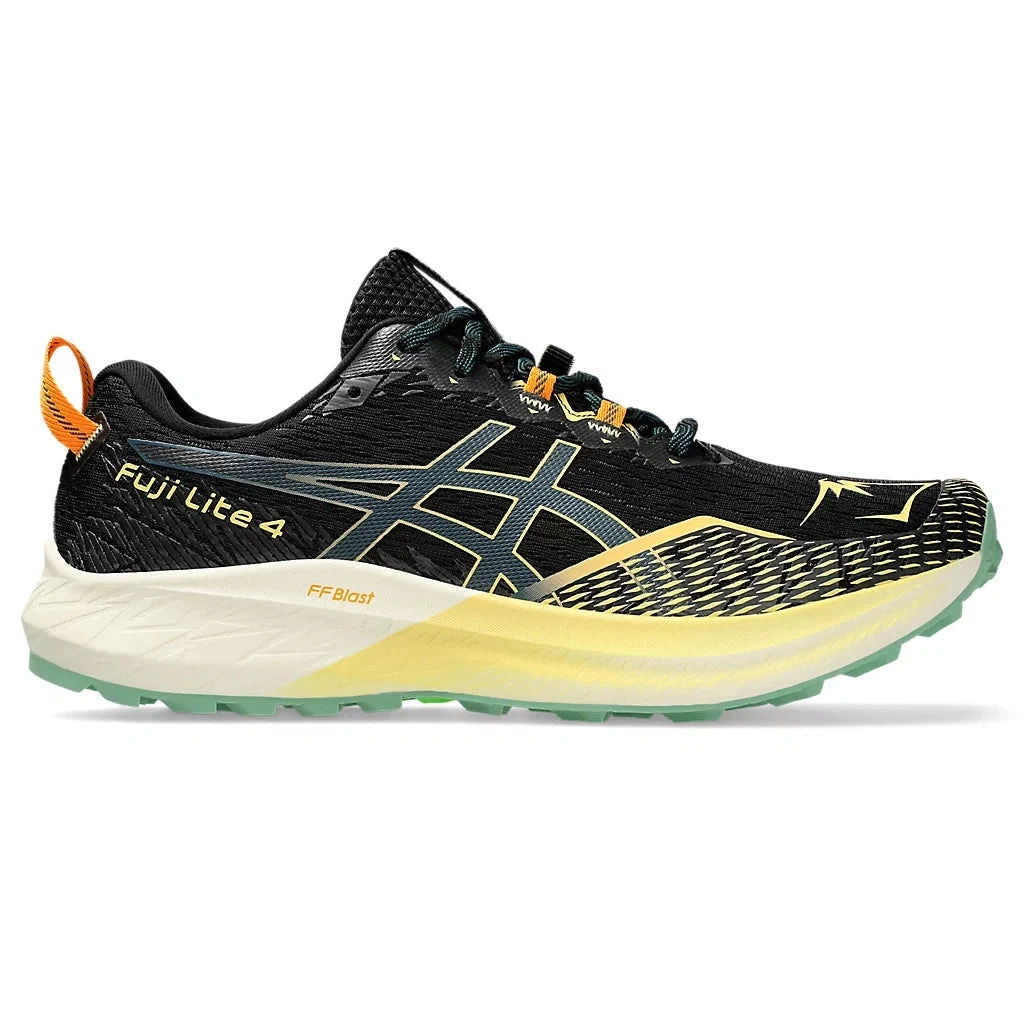 Asics Fuji Lite 4: ¡Rendimiento y estilo negro/azul magnético para hombres!